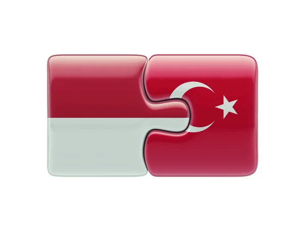 Indonesia Turquía Puzzle Concepto — Foto de Stock