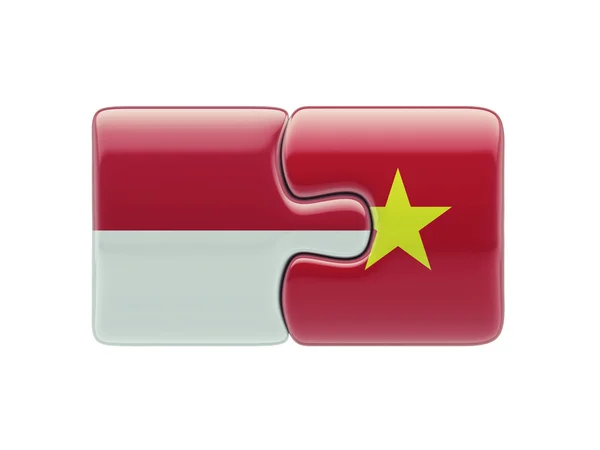 Indonésie Vietnam logická koncepce — Stock fotografie