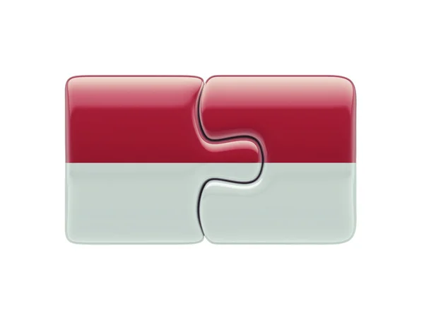 Puzzle-Konzept für Indonesien — Stockfoto