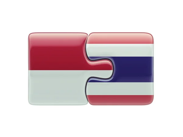 Thailand Indonesia Puzzle-konsept – stockfoto