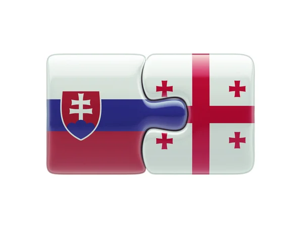 Slowakije Georgië puzzel Concept — Stockfoto
