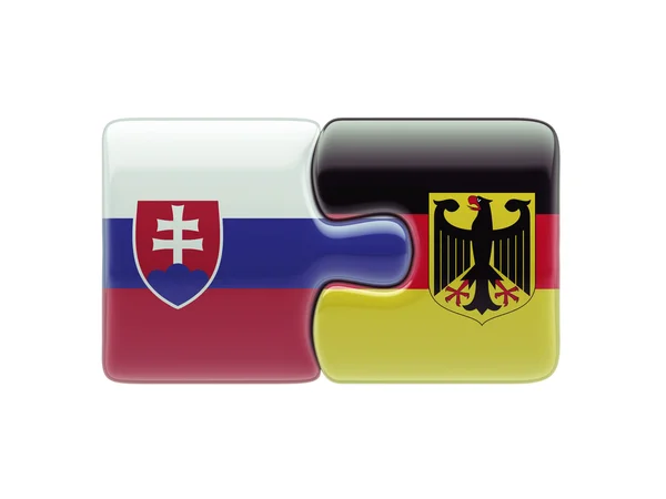 Slovaquie Allemagne Puzzle Concept — Photo