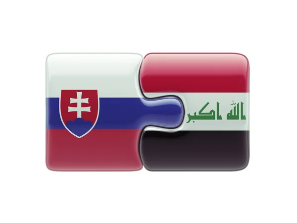 Eslovaquia Iraq Puzzle Concepto — Foto de Stock