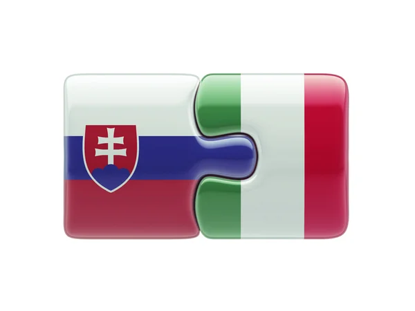 Slowakije Italië puzzel Concept — Stockfoto