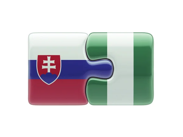 Slovakia Nigeria  Puzzle Concept — Stock Photo, Image