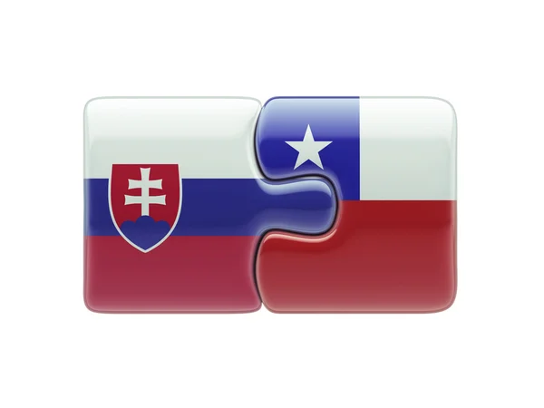 Slovakien Chile pussel koncept — Stockfoto