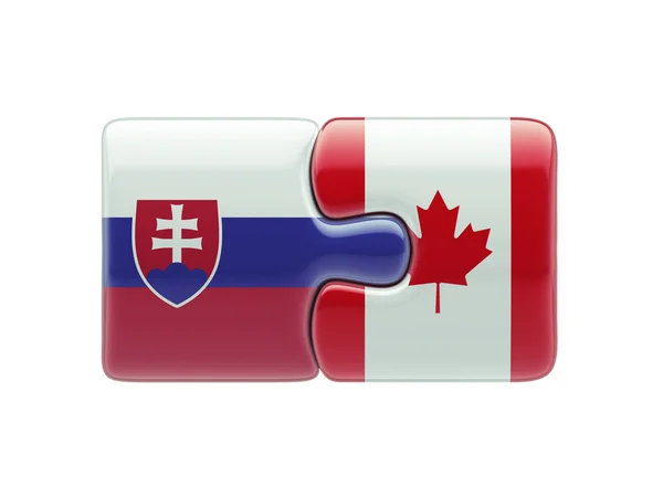 Slovakia Canada  Puzzle Concept — Stock Photo, Image