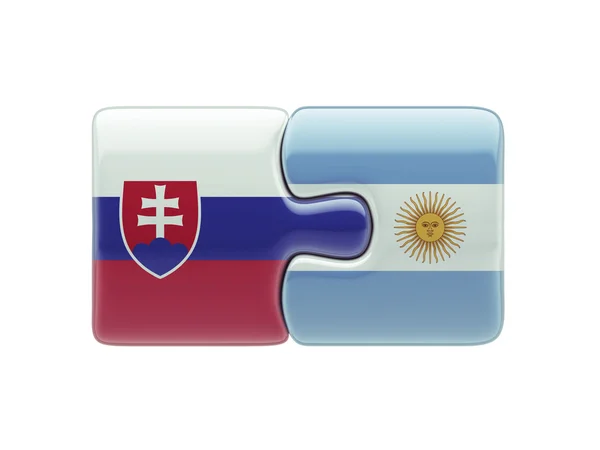 スロバキア アルゼンチン パズル コンセプト — ストック写真