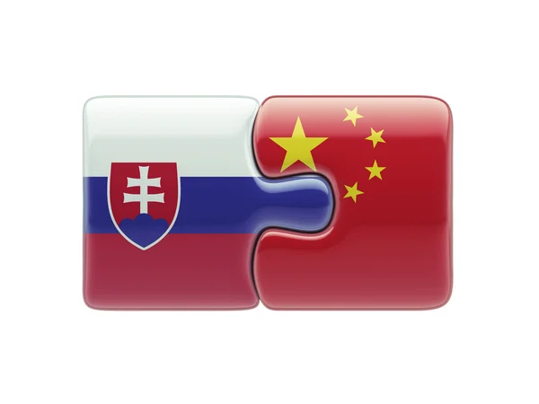 Slowakei China Puzzle-Konzept — Stockfoto