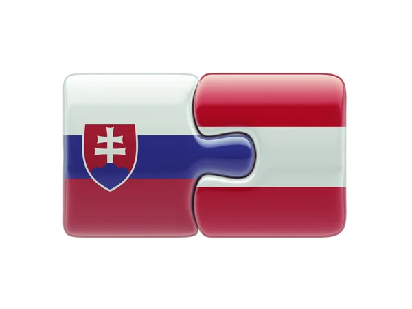 Slovacchia Austria Puzzle Concept — Foto Stock