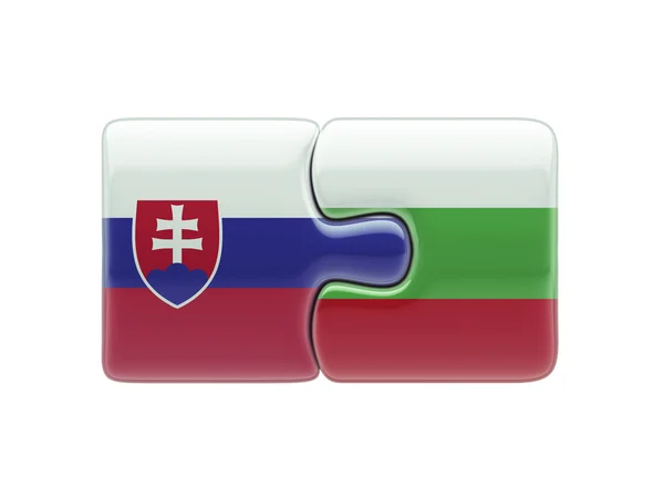 Slowakei bulgaria puzzle konzept — Stockfoto