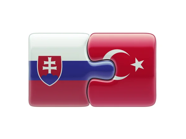 Slovakya Türkiye bulmaca kavramı — Stok fotoğraf