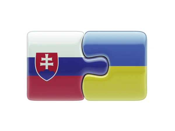 Slovakia Ukraine  Puzzle Concept — Stock Photo, Image