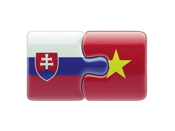 Slovensko Vietnam logická koncepce — Stock fotografie