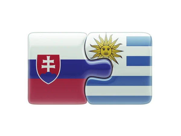 Slovakien Uruguay pussel koncept — Stockfoto