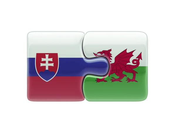 Slovakia Wales  Puzzle Concept — Stock Photo, Image