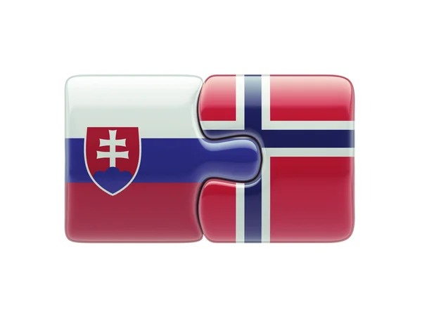 Slovacchia Norvegia Puzzle Concept — Foto Stock