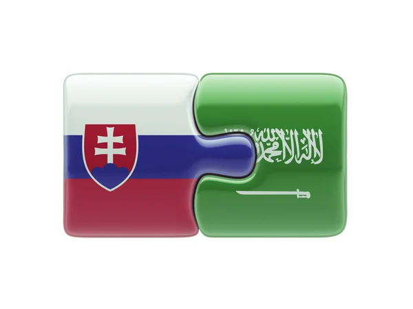 Slovakia Saudi Arabia  Puzzle Concept — Stock Photo, Image