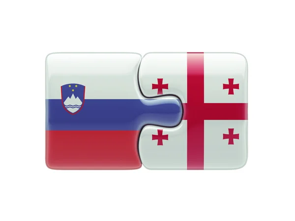 Concetto di Slovenia Georgia Puzzle — Foto Stock