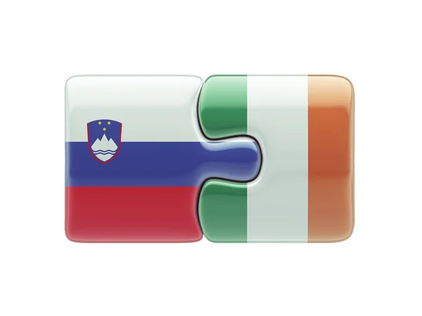 Slovenia Irlanda Puzzle Concept — Foto Stock