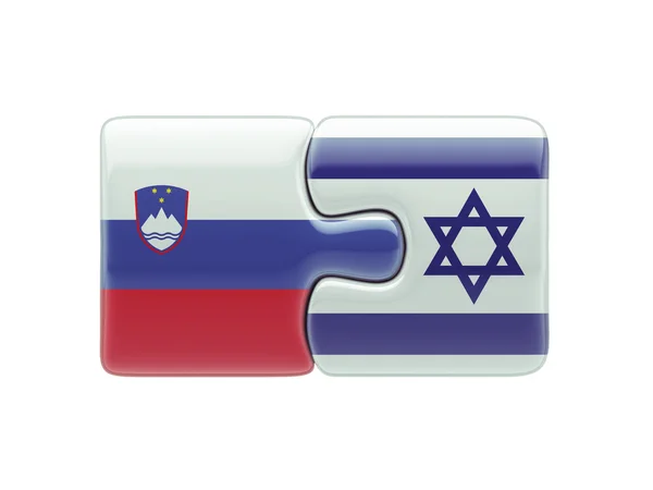 Slovenia Israel  Puzzle Concept — Stock Photo, Image