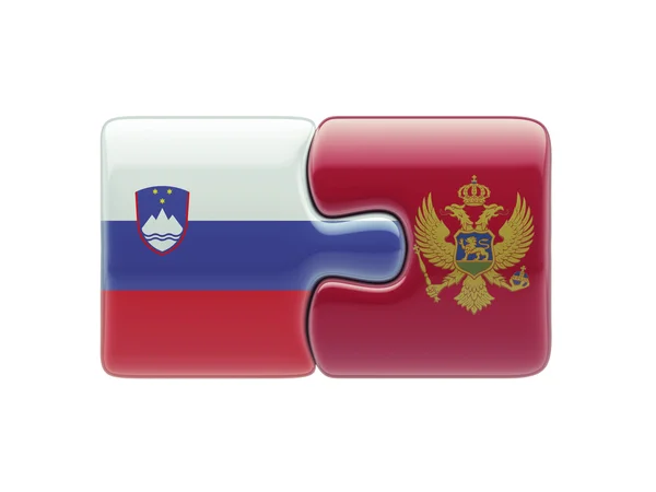 Slovenia Montenegro Puzzle Concept — Stock Photo, Image