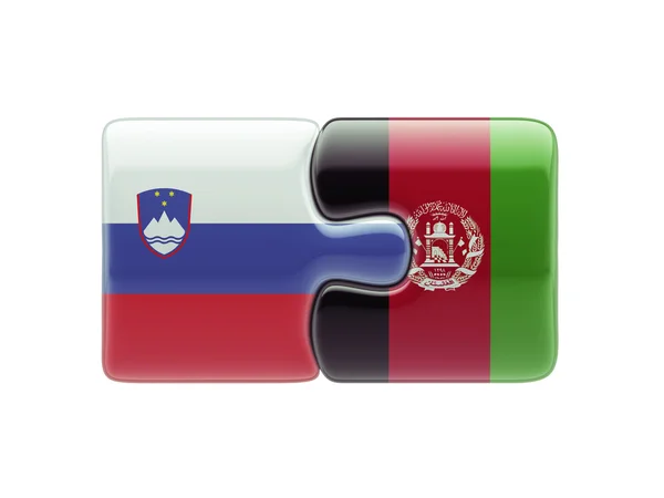 Slovenia Afghanistan Puzzle Concept — Stock Photo, Image