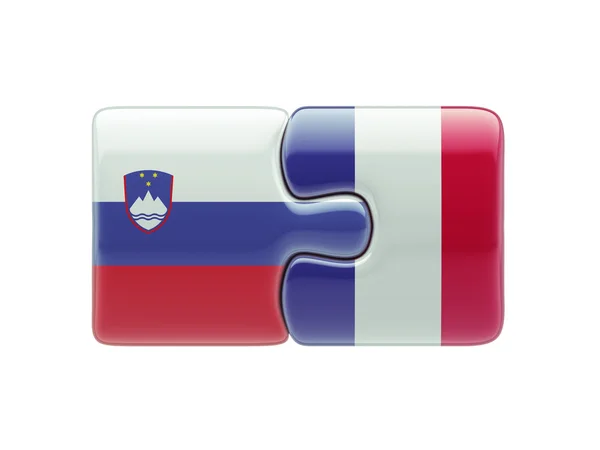 Slovenia France  Puzzle Concept — Stock Photo, Image