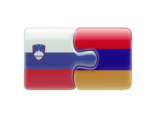 Slovénie Arménie Puzzle Concept — Photo