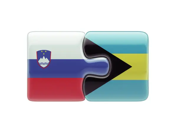 Slovenia Bahamas Puzzle Concept — Stock Photo, Image