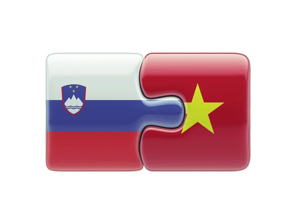 Slovenia Vietnam  Puzzle Concept — Stock Photo, Image