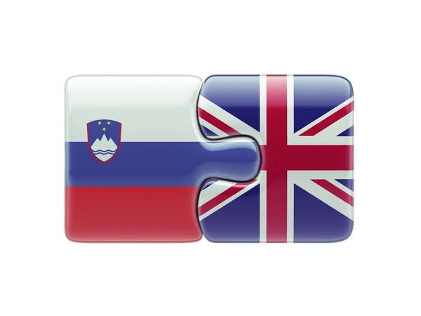 Slovenia United Kingdom  Puzzle Concept — Stock Photo, Image