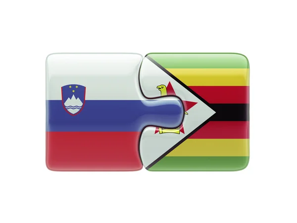 Slovenia Zimbabwe  Puzzle Concept — Stock Photo, Image