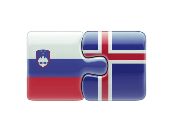 Islandia Eslovenia Puzzle Concepto —  Fotos de Stock