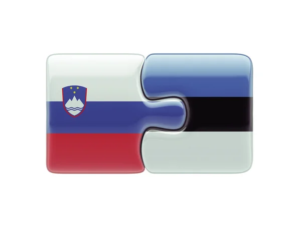 Estonia Slovenia  Puzzle Concept — Stock Photo, Image