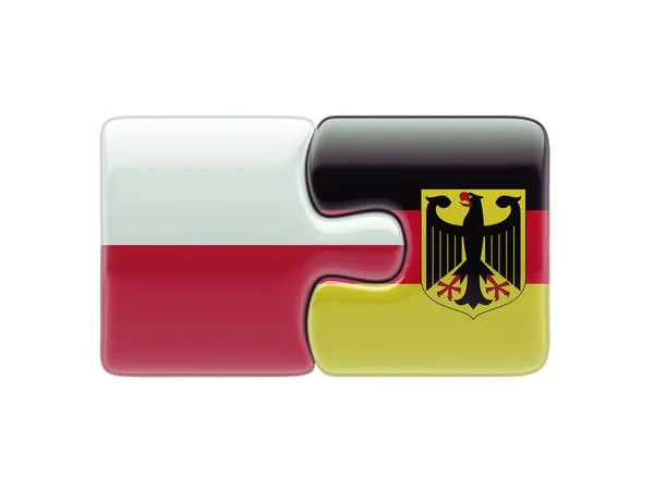 Poland Germany  Puzzle Concept — Stock Photo, Image