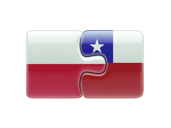 Poland Chile  Puzzle Concept — Stock Photo, Image