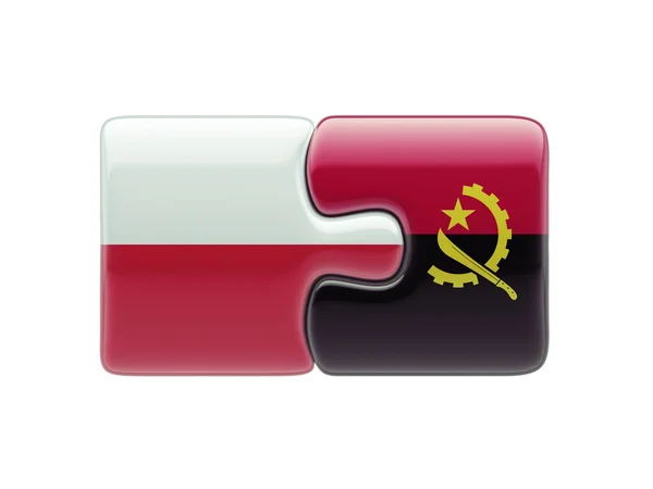 Polsko Angola logická koncepce — Stock fotografie