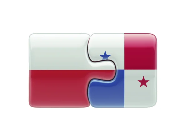 Poland Panama  Puzzle Concept — Stock Photo, Image