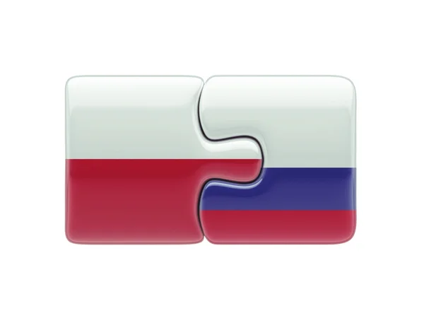 Polónia Rússia Puzzle Concept — Fotografia de Stock