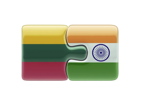 Litouwen India puzzel Concept — Stockfoto