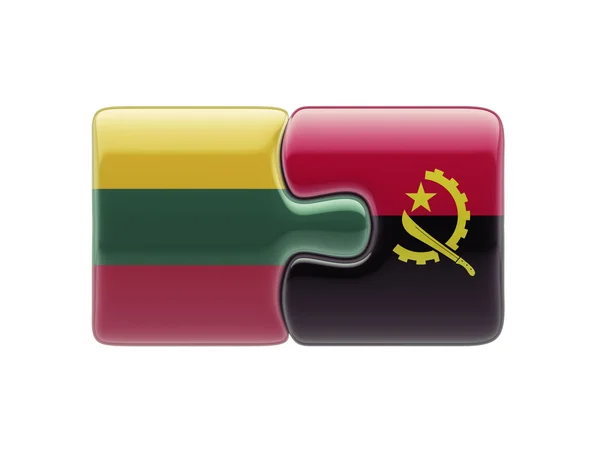 Lithuania Angola  Puzzle Concept — Stock Photo, Image