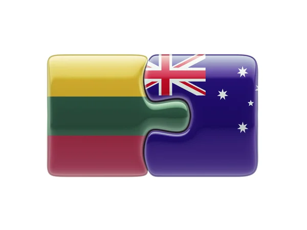 Litva Austrálie logická koncepce — Stock fotografie