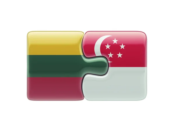 Litouwen Singapore puzzel Concept — Stockfoto