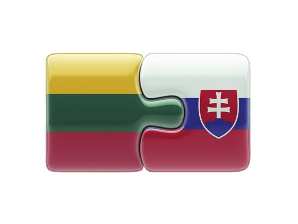 Lithuania Slovakia  Puzzle Concept — Stock Photo, Image