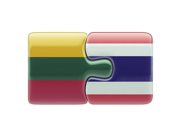 Thailand Lithuania  Puzzle Concept — Stock Photo, Image