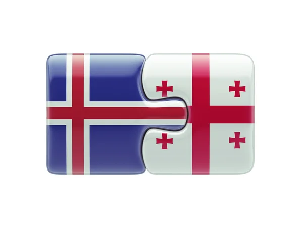 Islandia Georgia Puzzle Concepto —  Fotos de Stock