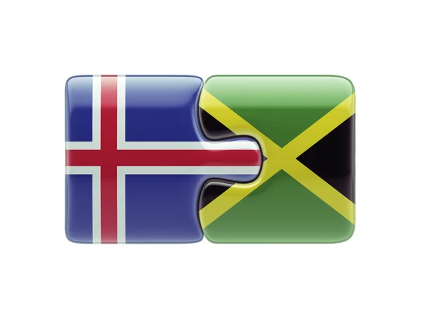 Iceland Jamaica  Puzzle Concept — Stock Photo, Image