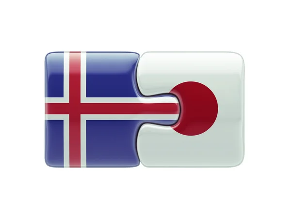 Iceland Japan  Puzzle Concept — Stock Photo, Image