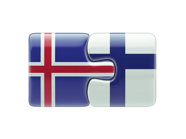 Islande Finlande Puzzle Concept — Photo